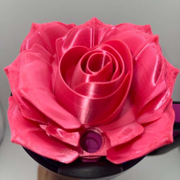 3D Rose Tumbler Topper that fit the new Barbie x Stanley 80s Rockers lids - Picture 10 of 15